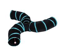Alnicov S-Type Cat Tunnel3 Way pliable en forme de S tubes pour petits animaux Jouet interactif avec labyrinthe avec étui pour chat chat chaton Lapin Cavia