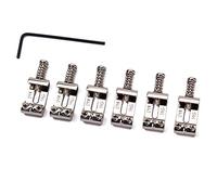 Alnicov Selle de guitare électrique, 6 sillets de chevalet pour guitare électrique Strat Telecaster Chromé