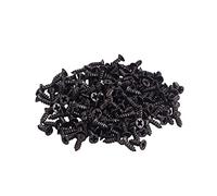 Alnicov Sourcingmap Lot de 100 vis auto-perceuses pour particules de bois Noir 2 x 6 mm