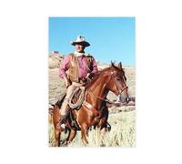 ALNILA Poster John Wayne sur toile - Décoration de chambre à coucher - Paysage sportif - Décoration de bureau - Cadeau sans cadre - 30 x 45 cm