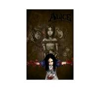 ALNILA Poster sur toile Game American McGee's Alice Madness Returns 16 - Décoration pour chambre à coucher, bureau, chambre - Cadeau sans cadre - 30 x 45 cm