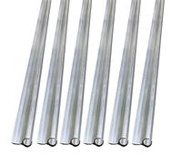 ALNIYATX Rail d'auvent en forme de C 6 x 60 cm pour camping-car, caravane, tente - Accessoires en aluminium, Argenté.