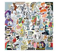 AloaMars Autocollants, 110 Pcs AloaMars Figurine Vinyle Stickers Imperméable Pour Fête, Scrapbooking Ordinateur Portable Skateboard Pour Étudiants Adolescents