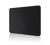 ALOANES Tapis de souris avec bords cousus, base en caoutchouc antidérapant, pour ordinateur portable, petit tapis de souris pour joueur, bureau et maison, noir, 24 x 21 x 0,08 cm