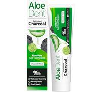 Aloe Dent Lot de 3 tubes de pâte à dents en gel de charbon activé - Sans fluorure - Nettoyage activé - Soutient les gommes et reshérissements sains - Végétalien, Cruelty et SLS - 100 ml