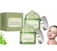 Aloe Green Tea Hydrating Gel Cream| Non-Greasy Facial Lotion (2 Pcs)