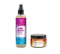 ALOÉ LOCKS | Pack Hydratation & Coiffage Locks | Brume Hydratante Apaisante 250 ml + Gelée Mangue Fixante 300 ml | Locks, Tresses & Coiffures Protectrices | Hydratation, Nutrition & Définition