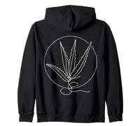 Aloe Vera Art linéaire Botaniker Sweat à Capuche