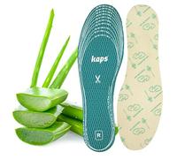 Aloe Vera et Semelles de Chaussures Ultra-Fraîches Pour Hommes et Femmes, Inserts au Toucher Doux Pour un Usage Quotidien, 1 Paire Coupées Pour S'adapter Avec la Technologie Anti-Odeurs de Kaps