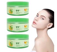 Aloe Vera Gel,Gel d'Aloe Vera 99% Pur Bio & Naturel Aloe Fraîchement Coupé Ldéal pour les Soins du Corps les Soins du Visage,Refroidissement et Apaisant pour le Visage et la Peau. (3PCS)