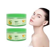Aloe Vera Gel,Gel d'Aloe Vera 99% Pur Bio & Naturel Aloe Fraîchement Coupé Ldéal pour les Soins du Corps les Soins du Visage,Refroidissement et Apaisant pour le Visage et la Peau. (2PCS)