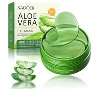 Aloe Vera Yeux, Patch Yeux anti Cernes, Patch Anti rides Visage, anti Cerne, Anti Poches, Sûr et Confortable, Excellente Expérience, acide Hyaluronique, 60 Pcs