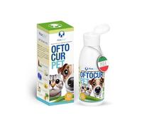Aloeplus Oftocur - Nettoyant oculaire pour chiens et chats 100ml, enlève les points de larmes et soulage l'irritation, 100% naturel avec Aloe Arborescens et Camomille sûr et doux pour toutes les races