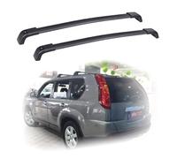 ALOEU Barres De Toit pour Nissan X-Trail T31 T32 T33, Voiture Porte Bagages Aluminium Galerie Toit, Paire dédiées antivol Barres Noires,Second Generation Model