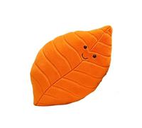 ALOEU Coussin en peluche à motif de feuilles d'érable et de ginkgo pour décoration d'intérieur et de canapé (F)
