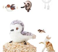 ALOEU Flaps and Chirps Cat Toy, Tweet Trek Pro, Flapping Chirping Sparrow, Interactive Bird Chase Toy, Jade Sandpiper (1)