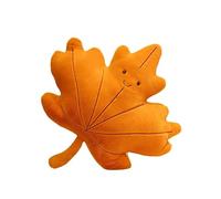 ALOEU Housse de coussin en peluche feuilles Kawaii Feuille d'érable Ginkgo plante douce pour décoration de canapé à la maison (B)