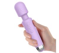 AL'OFA Bâton de massage mural électrique sans fil - 20 types de vibrations différents, 9 vitesses, rechargeable par USB (lavande)