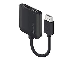 ALOGIC DisplayPort to Dual DisplayPort 1.2 Adapter - 4K 30 Hz Mirror or Extended