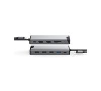 ALOGIC DUCDDV3 : Station d'accueil USB-C 3.2 Gen 1 avec 2x HDMI, VGA, GbE, USB-A, 2x USB-C, Lecteur SD/MicroSD, PD 100W, Argent, Compatible Windows/macOS/ChromeOS