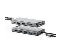 ALOGIC DUCDDV3V2 station d'accueil Avec fil USB 3.2 Gen 1 (3.1 Gen 1) Type-A + Type-C Gris