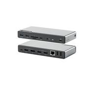 ALOGIC DUCDV4 - Station d'accueil USB-C 3.2 Gen 1, 3x HDMI 4K 60Hz, DisplayPort 1.4, Ethernet Gigabit, USB-A/C, Lecteur Cartes SD, PD 100W, ChromeOS, Windows, macOS