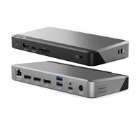 Alogic Station d'accueil DX3 Triple écran 3x4K@60Hz PD 100W USB-C 10G Ethernet Audio Micro/SD