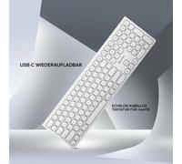 Alogic Echelon Extend Bluetooth Wireless Keyboard German White - Tastatur - QWERTZ