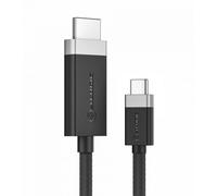 ALOGIC FUCHD1-SGR câble vidéo et adaptateur 1 m HDMI Type A (Standard) USB Type-C Gris