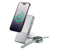 ALOGIC Matrix Station de charge magnétique universelle 3 en 1 avec chargeur Apple pour iPhone 14 Pro Max, 14 Pro, 14 Mini, 13, 12, Apple Watch, Airpods Pro, station de charge pour appareils Apple.