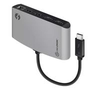 ALOGIC TB3D2DPBL-SGR carte et adaptateur d'interfaces DisplayPort, RJ-45, USB 3.2 Gen 1 (3.1 Gen 1)