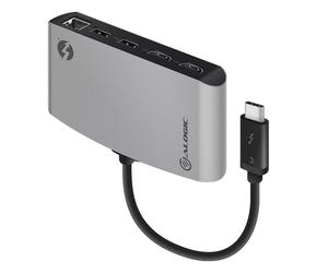 ALOGIC TB3D2DPBL-SGR carte et adaptateur d'interfaces DisplayPort, RJ-45, USB 3.2 Gen 1 (3.1 Gen 1)