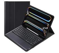 Alogy Étui Clavier pour Apple iPad Pro 13" M4 2024 7gen Smart Book Cover Case Auto réveil/Sommeil Support Stylet Support Tablette Protection Noir + Clavier