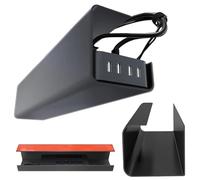 Alogy Goulotte de câble de bureau sans perçage - 55 cm - Gestion des câbles - Bureau pour multiprise, bac de câbles sous la table, organisateur de câbles à coller pour la maison, le bureau, le lieu de
