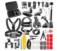Alogy Kit d'accessoires pour caméra d'action 58 en 1 compatible avec GoPro Hero 12 11 10 9 DJI Osmo 4 3 2 Insta360 X3 X2 GO 3 SJCAM DBPOWER AKASO VicTsing APEMAN WiMiUS QUMOX Lightdow Campark Sony