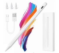Alogy Stylet pour iPad, Apple Pencil Palm Rejection Magnétique, Sensibilité à l'inclinaison, Pression, Rejet de paume, Compatible avec 12.9 3/4/5/6, iPad Pro 11 1/2/3/4, iPad10/9/8/7/6 USB-C + 3