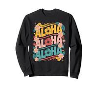 Aloha Aloha Aloha Fleur D'Hibiscus Rétro Plage Hawaii Sweatshirt
