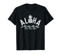 Aloha Ananas ondulé Style Vintage hawaïen T-Shirt