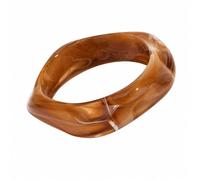 Aloha Bracelets pour femme en résine acrylique, différentes couleurs, design élégant avec forme géométrique irrégulière, diamètre 6,7 cm, bracelets tendance polyvalents pour toutes les occasions, idée