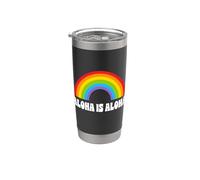 Aloha est Aloha Rainbow Pride Hawaii Island Love Gobelet isotherme en acier inoxydable double paroi