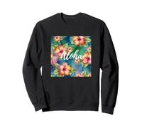 Aloha Fleurs d'hibiscus oahu Maui Kauai Live pono Lune de Miel Sweatshirt