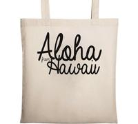 Aloha from Hawaii Sac fourre-tout en coton écologique naturel Beige