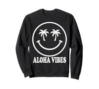 Aloha Happy Face Palmiers Vacances d'été Sweatshirt