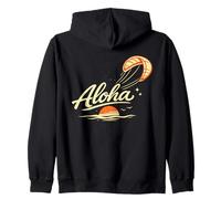 Aloha Hawaï Cerf-Volant Surf Coucher de Soleil Océan Tropical Vibes Sweat à Capuche