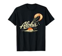 Aloha Hawaï Cerf-Volant Surf Coucher de Soleil Océan Tropical Vibes T-Shirt
