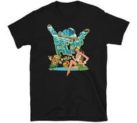 Aloha Hawaii Big Wave Kona Beer Pure Cotton T Shirt Men Black M