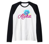 Aloha Hawaii de l'île - Sentez l'esprit floral Aloha Manche Raglan