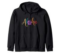 Aloha Hawaii Fleur d'hibiscus Surfer Maui Kauai Hawaii Sweat à Capuche