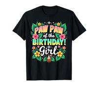 Aloha Hawaii Grandpa Paw Of The Birthday Girl T-Shirt