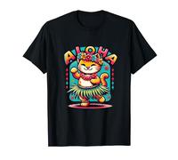 Aloha Hawaii Hawaii Hula Dance Cats Shirt Cat Lover Hula T-Shirt